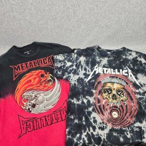 Metallica Shirts Mens Medium Skull Tie Dye Flames Graphic In Vertigo You Will Be